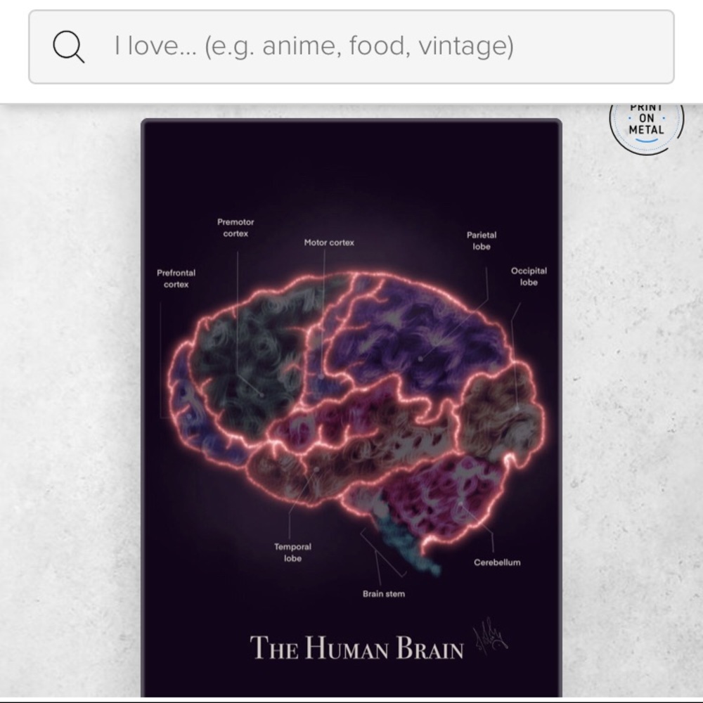 Sparkling brain Displate Poster. Brand new!